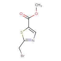 Chemical structure of methyl 2-(bromomethyl)-1,3-thiazole-5-carboxylate - CSSB00010741889