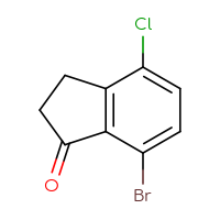 Chemical structure of 7-bromo-4-chloro-2,3-dihydro-1H-inden-1-one - CSSB00012348422