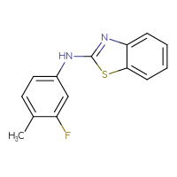 Chemical structure of N-(3-fluoro-4-methylphenyl)-1,3-benzothiazol-2-amine - CSSB00000602581