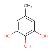 Chemical structure of 5-methylbenzene-1,2,3-triol - CSSB00000034855