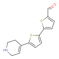 Chemical structure of 5'-(1,2,3,6-tetrahydropyridin-4-yl)-[2,2'-bithiophene]-5-carbaldehyde - CSSB06586550982