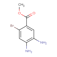 Chemical structure of methyl 4,5-diamino-2-bromobenzoate - CSSB00010110010