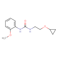 Chemical structure of 3-(2-cyclopropoxyethyl)-1-(2-methoxyphenyl)urea - CSSB00973299443