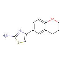 Chemical structure of 4-(3,4-dihydro-2H-1-benzopyran-6-yl)-1,3-thiazol-2-amine - CSSB00005482119