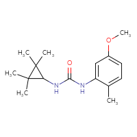 Chemical structure of 1-(5-methoxy-2-methylphenyl)-3-(2,2,3,3-tetramethylcyclopropyl)urea - CSSB01410068803