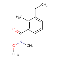 Chemical structure of 3-ethyl-N-methoxy-N,2-dimethylbenzamide - CSSB06387463366
