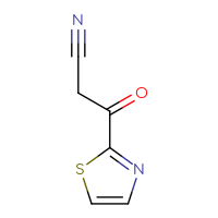 Chemical structure of 3-oxo-3-(1,3-thiazol-2-yl)propanenitrile - CSSB00000073416