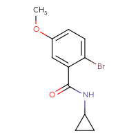 Chemical structure of 2-bromo-N-cyclopropyl-5-methoxybenzamide - CSSB00000155659
