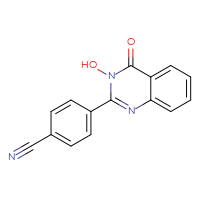 Chemical structure of 4-(3-hydroxy-4-oxo-3,4-dihydroquinazolin-2-yl)benzonitrile - CSSB00025736926