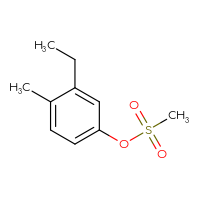 Chemical structure of 3-ethyl-4-methylphenyl methanesulfonate - CSSB20101026417