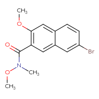Chemical structure of 7-bromo-N,3-dimethoxy-N-methylnaphthalene-2-carboxamide - CSSB21151592040