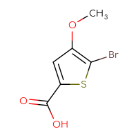 Chemical structure of 5-bromo-4-methoxythiophene-2-carboxylic acid - CSSB00000693783