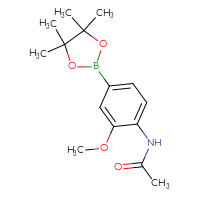 Chemical structure of N-[2-methoxy-4-(4,4,5,5-tetramethyl-1,3,2-dioxaborolan-2-yl)phenyl]acetamide - CSSB00021930947