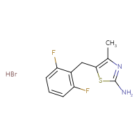 Chemical structure of 5-[(2,6-difluorophenyl)methyl]-4-methyl-1,3-thiazol-2-amine hydrobromide - CSSB00000721483