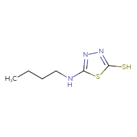 Chemical structure of 5-(butylamino)-1,3,4-thiadiazole-2-thiol - CSSB00000182771