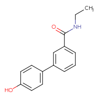 Chemical structure of N-ethyl-4'-hydroxy-[1,1'-biphenyl]-3-carboxamide - CSSB00020631510