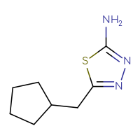 Chemical structure of 5-(cyclopentylmethyl)-1,3,4-thiadiazol-2-amine - CSSB00000751940