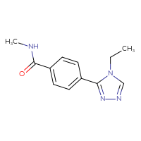 Chemical structure of 4-(4-ethyl-4H-1,2,4-triazol-3-yl)-N-methylbenzamide - CSSB02283619500