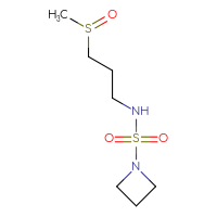 Chemical structure of N-(3-methanesulfinylpropyl)azetidine-1-sulfonamide - CSMB01991501369