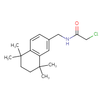 Chemical structure of 2-chloro-N-[(5,5,8,8-tetramethyl-5,6,7,8-tetrahydronaphthalen-2-yl)methyl]acetamide - CSSB21332080798