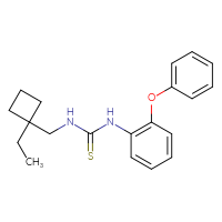 Chemical structure of 3-[(1-ethylcyclobutyl)methyl]-1-(2-phenoxyphenyl)thiourea - CSSB21432494383