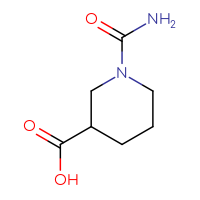 Chemical structure of 1-carbamoylpiperidine-3-carboxylic acid - CSSB00000212328