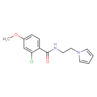 Chemical structure of 2-chloro-4-methoxy-N-[2-(1H-pyrrol-1-yl)ethyl]benzamide - CSSB02016747875