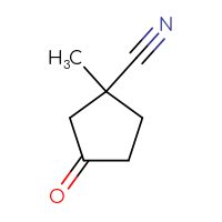 Chemical structure of 1-methyl-3-oxocyclopentane-1-carbonitrile - CSSB00013045867