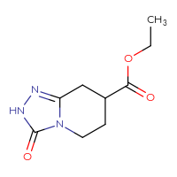 Chemical structure of ethyl 3-oxo-2H,3H,5H,6H,7H,8H-[1,2,4]triazolo[4,3-a]pyridine-7-carboxylate - CSSB06655983252