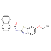 Chemical structure of N-(6-ethoxy-1,3-benzothiazol-2-yl)naphthalene-1-carboxamide - CSSB00028004883