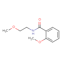 Chemical structure of 2-methoxy-N-(2-methoxyethyl)benzamide - CSSB00026414644