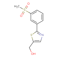 Chemical structure of [2-(3-methanesulfonylphenyl)-1,3-thiazol-5-yl]methanol - CSSB01752716961