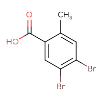 Chemical structure of 4,5-dibromo-2-methylbenzoic acid - CSSB00135216683
