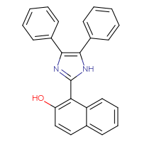 Chemical structure of 1-(4,5-diphenyl-1H-imidazol-2-yl)naphthalen-2-ol - CSSB00132411465