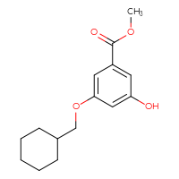 Chemical structure of methyl 3-(cyclohexylmethoxy)-5-hydroxybenzoate - CSSB02495350679