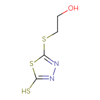 Chemical structure of 2-[(5-sulfanyl-1,3,4-thiadiazol-2-yl)sulfanyl]ethan-1-ol - CSSB00015961616