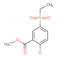 Chemical structure of methyl 2-chloro-5-(ethanesulfonyl)benzoate - CSSB01994778171