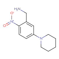 Chemical structure of 1-[2-nitro-5-(piperidin-1-yl)phenyl]methanamine - CSSB00121573865