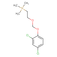 Chemical structure of {2-[(2,4-dichlorophenoxy)methoxy]ethyl}trimethylsilane - CSSB20958184325