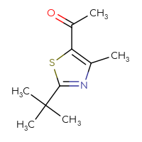 Chemical structure of 1-(2-tert-butyl-4-methyl-1,3-thiazol-5-yl)ethan-1-one - CSSB00000738887