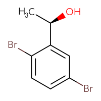 Chemical structure of (1R)-1-(2,5-dibromophenyl)ethan-1-ol - CSSB00103090509