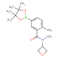 Chemical structure of N,2-dimethyl-N-(oxetan-3-yl)-5-(4,4,5,5-tetramethyl-1,3,2-dioxaborolan-2-yl)benzamide - CSSB02526926800