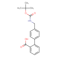 Chemical structure of 4'-({[(tert-butoxy)carbonyl]amino}methyl)-[1,1'-biphenyl]-2-carboxylic acid - CSSB00116210152