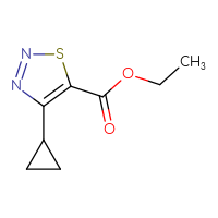 Chemical structure of ethyl 4-cyclopropyl-1,2,3-thiadiazole-5-carboxylate - CSSB00035990694