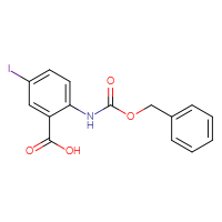Chemical structure of 2-{[(benzyloxy)carbonyl]amino}-5-iodobenzoic acid - CSSB00011810632