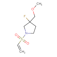 Chemical structure of 1-(ethenesulfonyl)-3-fluoro-3-(methoxymethyl)pyrrolidine - CSMB02128807361