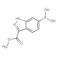 Chemical structure of [3-(methoxycarbonyl)-1H-indazol-6-yl]boronic acid - CSSB00134710667