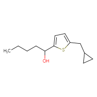 Chemical structure of 1-[5-(cyclopropylmethyl)thiophen-2-yl]pentan-1-ol - CSSB00116796563