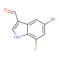 Chemical structure of 5-bromo-7-fluoro-1H-indole-3-carbaldehyde - CSSB00010067551