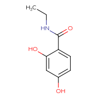 Chemical structure of N-ethyl-2,4-dihydroxybenzamide - CSSB00011197036